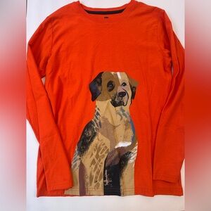 Tea Collection Red Dog Graphic Long Sleeve Shirt boys size 16